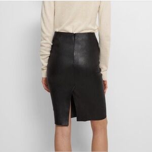 Black Leather Pencil Skirt